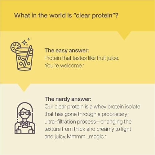 Oath Nutrition Clear Whey Isolate Protein Powder, Frosty Lemonade, 20g Complete Protein per Serving, No Added Sugar, Grass-Fed, 18 Servings — view 4