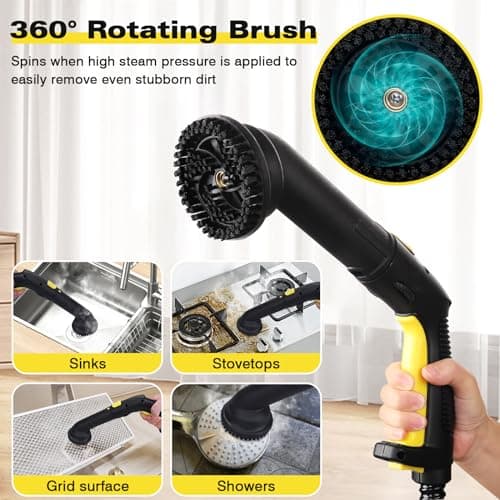 TVD Steam Cleaner, Steamer Cleaning with 26 Accessories, Steam Cleaner for Home with 5M Extra-Long Power Cord for Home Floor Cleaning, Car Detailing, Grout, Upholstery.