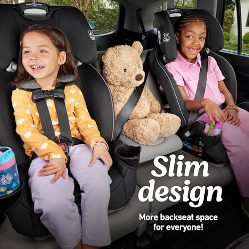 Graco® Slimfit 3-in-1 Convertible Car Seat, Ultra-Space-Saving Design, Silas, Suitable for Rear and Forward-Facing, Highback Booster Seat with 10-Position Headrest — view 2
