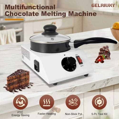 2026 Upgrade Chocolate Melting Pot, 1L Chocolate Melting Machine (40W,110V) — view 4