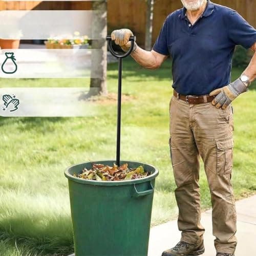 Yunmeryker Trash Compactor for Kitchen Space Effort Trash Bag Outdoor Bin Multifunctional Black Waste Press Tool — view 4