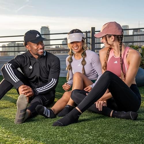 adidas Women's Superlite Visor – Lightweight Moisture-Wicking Running Tennis Hat, Black/White/3, OSFA — view 5