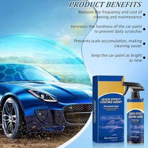 2 PCS Car Coating Spray, Quick-Acting Nano Coating Agent, Waterless Wash Polish & Paint Protection, Multi-Use for Auto Paint and Glass — view 2