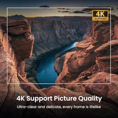 HAPPRUN Native 1080P Projector, Bluetooth Home Theater Movie Projector with Built-in Speaker, Compatible with Smartphone, HDMI, Fire Stick, PS5, Indoor & Outdoor Use -With Google TV System — view 3