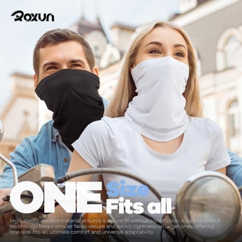 ROXUN Neck Gaiter, 4 Pack Summer Cooling Breathable Face Mask for Outdoors — view 2