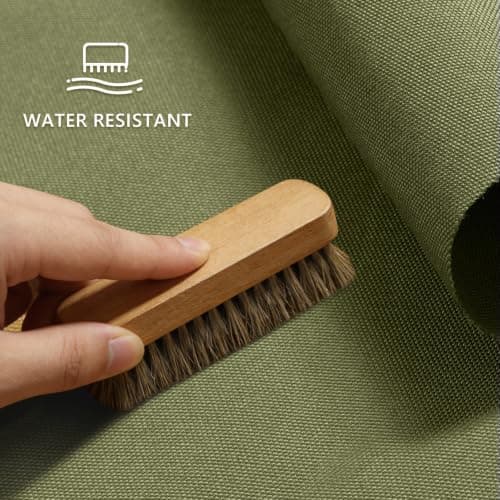 Waterproof Canvas Fabric by The Yard 58inch 600D Upholstery Material Polyester Fabric Outdoor Water Resistant Fabric for Sewing Chair Patio Cushion Purse Bag Interior, Pre Cut 1 Yard Olive Green — view 2