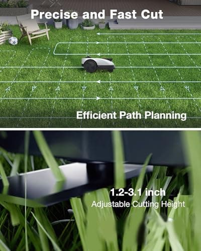 ECOVACS Goat O1000 LiDAR PRO Robot Lawn Mower, Wire-Free Mapping with LiDAR Navigation, AI Obstacle Avoidance, Smart Edge Mowing, App Control, for Lawns Up to 1/4 Acre — view 5