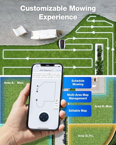 ECOVACS Goat O1000 LiDAR PRO Robot Lawn Mower, Wire-Free Mapping with LiDAR Navigation, AI Obstacle Avoidance, Smart Edge Mowing, App Control, for Lawns Up to 1/4 Acre — view 4
