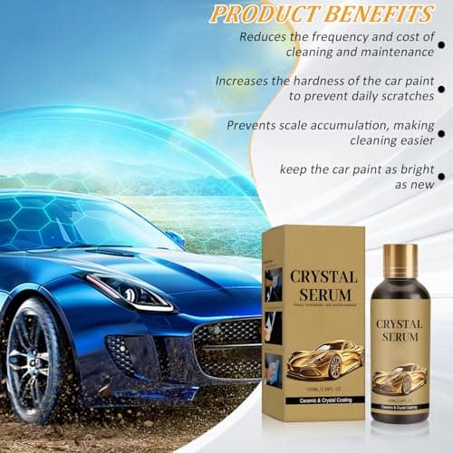 2PCS PTZ Crystal Serum Advanced Graphene Ceramic Coating for Cars, 9H Hardness, Super Hydrophobic Anti-Scratch UV Protection for Vehicle Exterior (1pc*100ML) — view 2