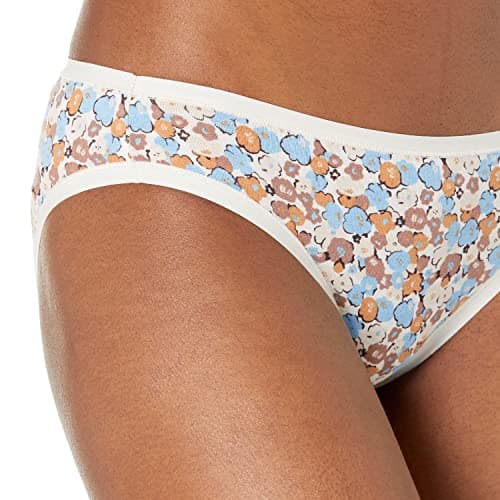 Amazon Essentials Women's Cotton Spandex Bikini Brief Underwear (Available in Plus Size), Pack of 10, Multicolor/Ditsy Floral/Dots/Floral, X-Small — view 4