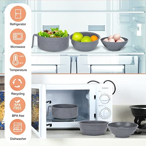 RORBAM Microwave Ramen Cooker,Ramen Bowl With Chopsticks and Spoon,For Office College Dorm Room Essentials Instant Lunch Ideal for Shin and Buldak Noodle On The Go, Dishwasher-Safe,BPA-Free. (gray) — view 3