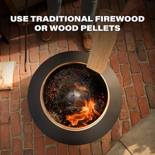 TIKI Patio Smokeless Outdoor Fire Pit, 25-Inch Wood-Burning Bonfire with Removable Ash Pan, Stand, and Weather-Resistant Cover — view 4