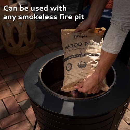 TIKI Wood Pellet Pack – 4-Pack Wood Pellets for Smokeless Fire Pits, Easy-to-Use Fire Pit Fuel for Outdoor Heating & Camping, 30+ Minute Full Flame Fire, Made in The USA — view 4