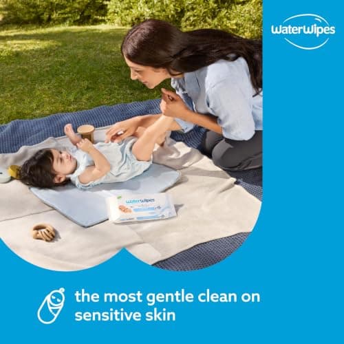 WaterWipes Sensitive+ Newborn & Baby Wipes, 3-In-1 Cleans, Cares, Protects, 99.9% Water, Unscented & Hypoallergenic, 240 Count (4 Packs) — view 5