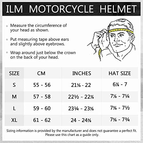 ILM Full Face Motorcycle Street Bike Helmet with Removable Winter Neck Scarf + 2 Visors DOT Model ILM-313 (M, Matte Black)