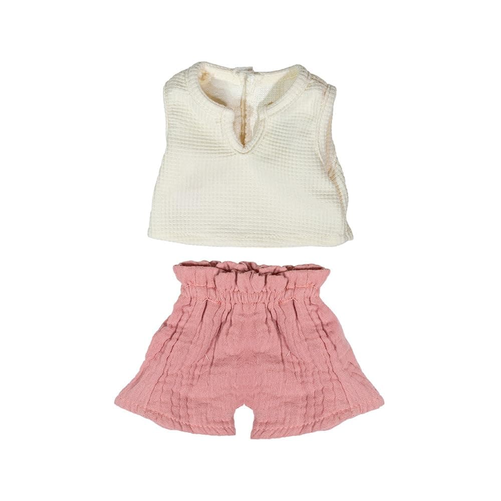 Miniland - Ropa para Muñeca de 38 cm, Accesorio de Ropa para Muñecos, Camiseta y Pantalón para Verano