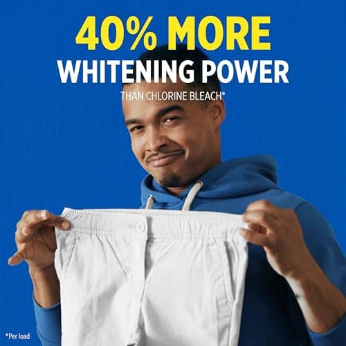 OxiClean White Revive Enzyme Laundry Stain Remover Powder, Effective on Grease, Blood, Wine Stains and More - Colour Safe, Chlorine Bleach-Free, 1.28 kg