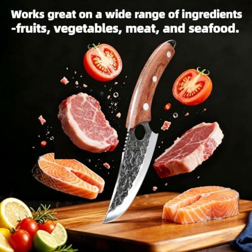 Chef Knife, Kitchen Knife for Cooking, Birthday Gifts for Men Dad Husband for Anniversary, Chopping, Japanese Steel Knife for Home, BBQ, Balance & Control, 6 Inch — view 4