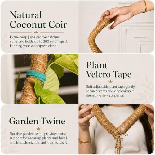 Imezos 2 Pack 30 Inch Moss Pole for Plants, Moss Poles for Climbing Plants Monstera, Handmade Coco Coir Plant Pole, Monstera Plant Support for Plant Grow — view 2