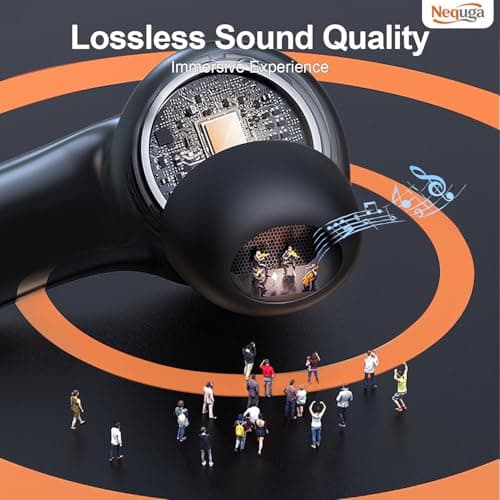 Wireless Earbuds Bluetooth Headphones, 50H Playtime Ear Buds with Mic in-Ear Earphone - Steel — view 2