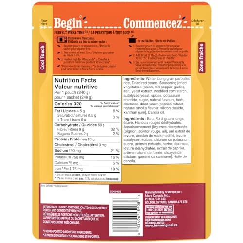 BEN'S ORIGINAL Rice & Pulses Smokey Flavour Red Beans and Rice, Side Dish, 240g Pouch