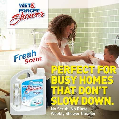 Wet & Forget Shower Cleaner Spray Multi-Surface Weekly Application Requires No Scrubbing, Bleach-Free Formula, Ready to Use, Fresh Scent, 3 Months of Cleaning, 64 Fluid Ounces, 1 Pack — view 3