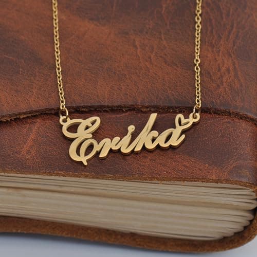 HUAN XUN Allison Name Necklace Personalized for Women Stainless Steel Pendant Jewelry Gift for Mother Day Birthday Christmas — view 4