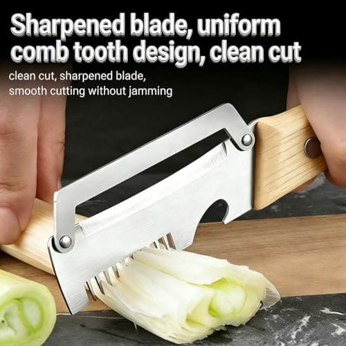 2026 New 4 in 1 Multifunctional Vegetable Peeler with Wooden Handle, Wooden Peeler, Ultimate Kitchen Tool for Fruit,Vegetables, Meat Slicing, Green Onion Shredding & Bottle Cap Opener (2pcs)