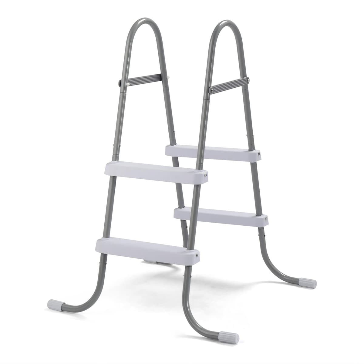 Bonnlo Swimming Pool Ladder, Ladder Steps for Above Ground Pools, 84cm/33 Inch Height, Non-Slip Metal Frame