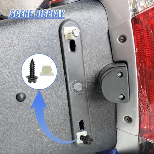 KPFILEH 4PCS License Plate Screw Kit, Rustproof Screws Fastener, Black — view 4