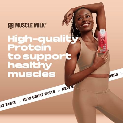 Muscle Milk High Protein Shake, Strawberry, 11 fl oz Cartons (12 Pack) — view 5
