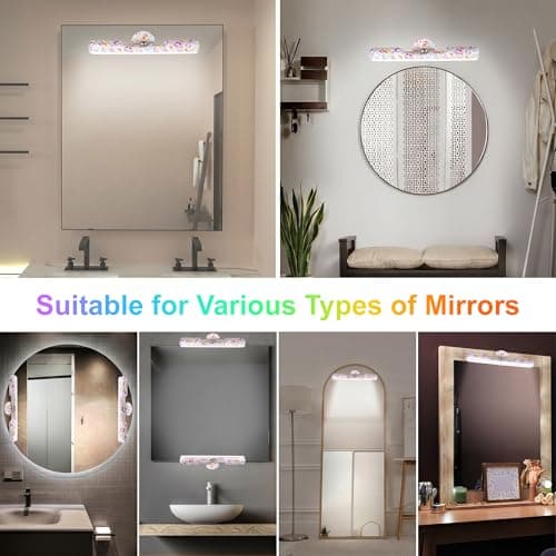 Benreom Wireless Vanity Lights for Mirror, Rechargeable Battery Operated Stick on Lamp, Adjustable Color Brightness & Angle Makeup Light, Cordless Magnetic LED Bar Renter Friendly Lighting Decor Gift — view 5