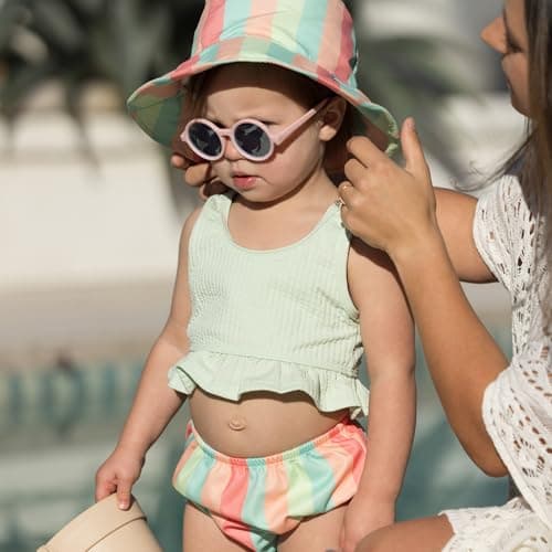 Tiny Twinkle Pull-Up Reusable Swim Diapers 2-Pack | Waterproof and UPF 50+ Sun Protection | Lightweight and Absorbent | Machine Washable(Sherbet Stripes,Strawberries,12-18M) — view 5