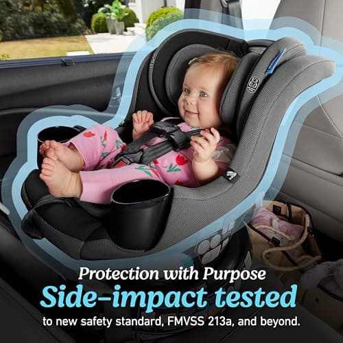 Graco EasyTurn 360 2-in-1 Rotating Convertible Car Seat, 360 Degree Rotating Infant to Toddler Rotating Car Seat, 2 Modes Rear and Forward Facing, Slim Design, Solae — view 4