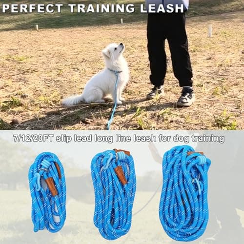 WYuZe 7FT Slip Lead Training Leash for Small Dogs No Pull Rope Dog Leash — view 5