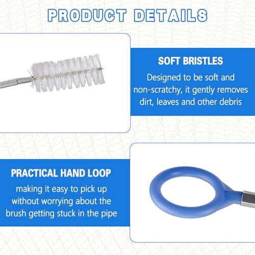 HABNVUON Auto Sunroof Drain Cleaning Tool, Car Pipe Cleaning Brush, 118 Inch Long Flexible Drain Brush Pipe Cleaners for Car, Skinny Pipe Drain Dredge Cleaning Tool for Car Sunroof, Windshields (3M) — view 4