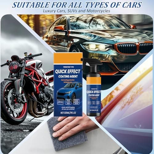 2Pcs Advanced Quick Effect Coating Agent,Car Coating Spray, 2025 New Car Paint Protection，Car Scratch Wax Polish Spray Waterless Wash，Multi-Purpose Oil Film Emulsion Glass Cleaner — view 3