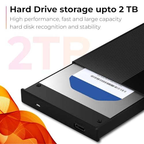 1TB External Hard Drive USB 3.0 Portable Hard Disk Storage & Memory Expansion HDD, Backup External Hard Drive for Laptop/Computer/Book/Desktop - Blue — view 5