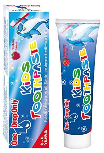 One Drop Only Kids Toothpaste for Children Ages 0-6 – Gentle Baby & Toddler Toothpaste for Milk Teeth, Raspberry Flavor, Kids Cavity Protection & Enamel Care, 50 ml, German Dental Care