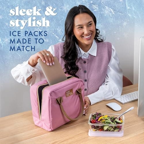 Cool Coolers by Fit & Fresh XL Slim Ice Packs, Quick Freeze Reusable Ice Packs for Lunch Boxes & Coolers, Long-Lasting, Space Saving Cooler Ice Packs, Multicolor, 4Pk — view 5