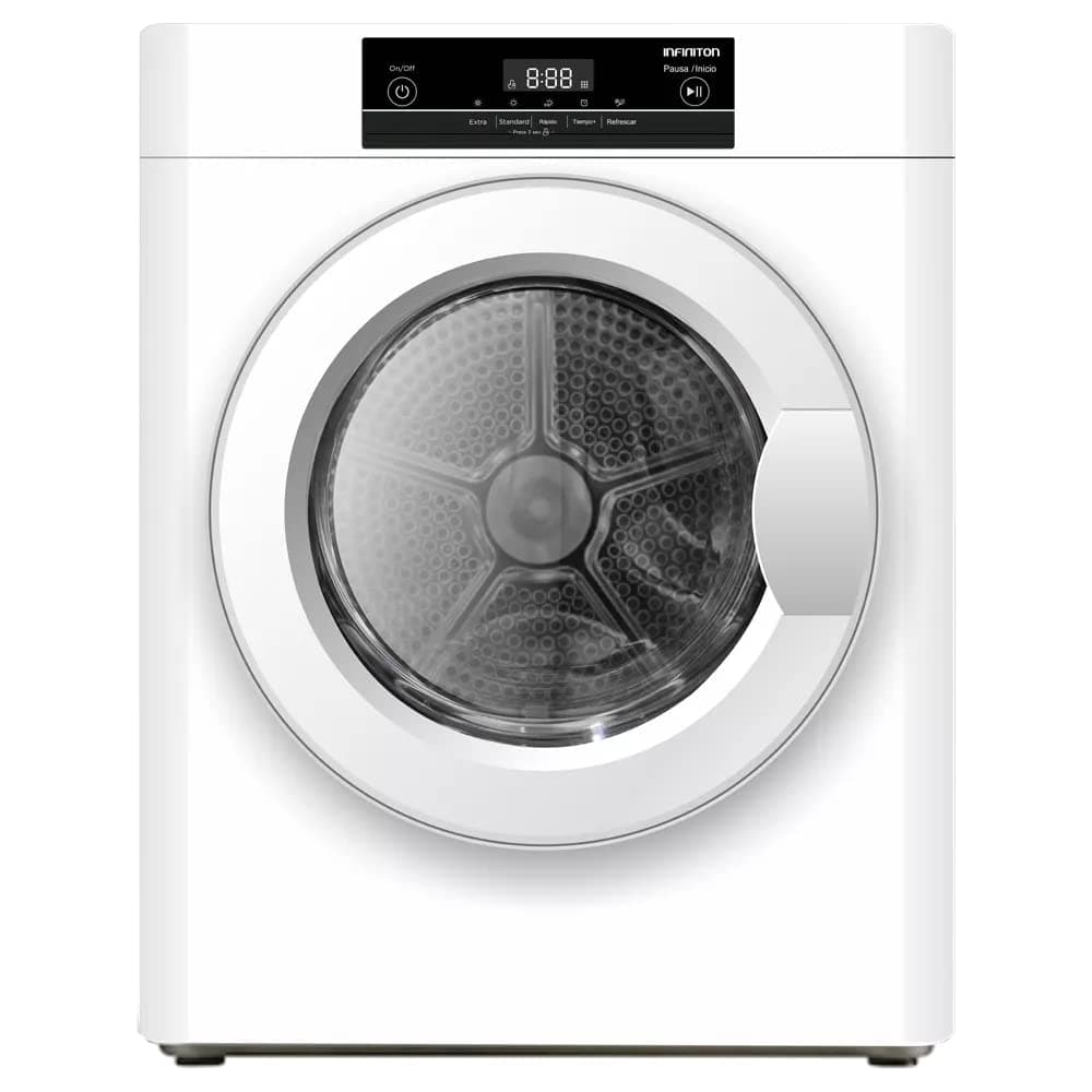 INFINITON | Secadora SD-3M | Evacuación | Capacidad 3Kg | Sensores LED | Funcion Anti-arrugas | Clase Energética C | 5 Programas |Bloqueo Infantil |