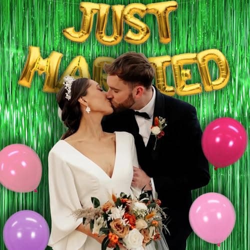 5 Pack 3.28ft x 6.56ft Green Tinsel Foil Fringe Curtains, Photo Booth Backdrop Football Party Decorations for Birthday Wedding Baby Shower Graduation st Patricks Day New Years — view 3