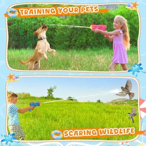 Water Squirt Guns Toys for Kids: Leakproof Super Water Gun for Boys Girls Adults - Small Outdoor Water Gun Toy for Pool Beach Swimming Summer Games Yard Party (2 Pack) — view 5