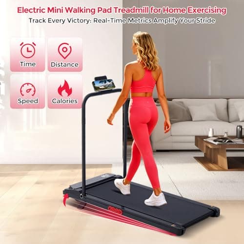 Walking Pad with Handle Bar, 350LBS Electric Treadmill for Home — view 4