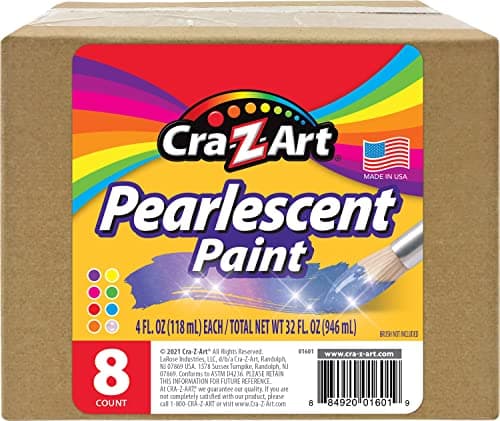 Cra-Z-Art Washable Pearlescent Paint Bulk Pack 8ct, Assorted Colors 4oz each bottle — view 2