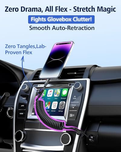 AGVEE 3ft Coiled USB-C to Lightning Cable [MFI Certified] Carplay — view 3