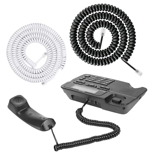 RJ9 RJ11 4P4C Telephone Handset Cord Coiled Fix Landline Phone Wire for Clear Calls and Durability 200cm 300cm Spring Phone Cord