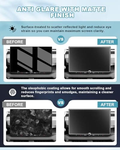 CDEFG 2Pcs for 2026 Toyota RAV4 Screen Protector Matte, Tempered Glass [No Glare & Fingerprint] for 2026 Toyota RAV4 XSE/Limited/GR Sport/Woodland (12.9" Navi & 12.3" Dash) Accessories Screen Cover
