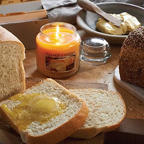Village Candle Warm Buttered Bread Medium Apothecary Jar, Scented Candle — view 3