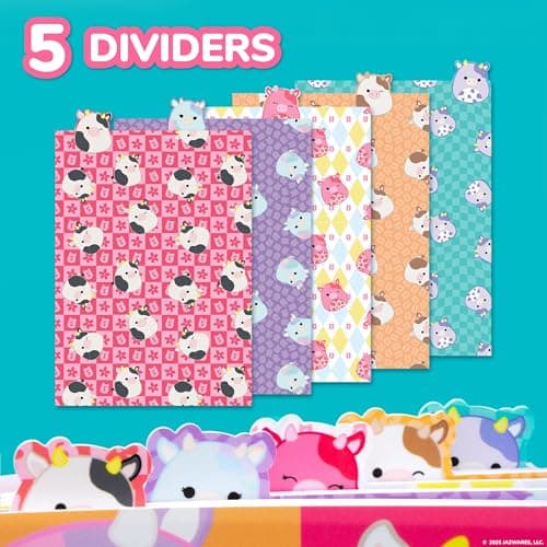 Original Squishmallows Tab Journal, 5 Tabs, Spiral Bound, Journals for Teens, Squishmallows Birthday Gift, Kids Journaling Kit, Stationery Set for Girls, Sketch Journal, Diary — view 4